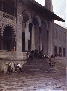 Alberto Pasini, The Door of the Yeni-Djami Mosque in Constantinople